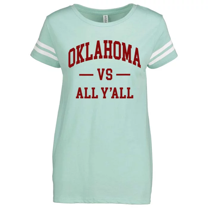 Oklahoma Vs All YAll Throwback Design Classic Enza Ladies Jersey Football T-Shirt