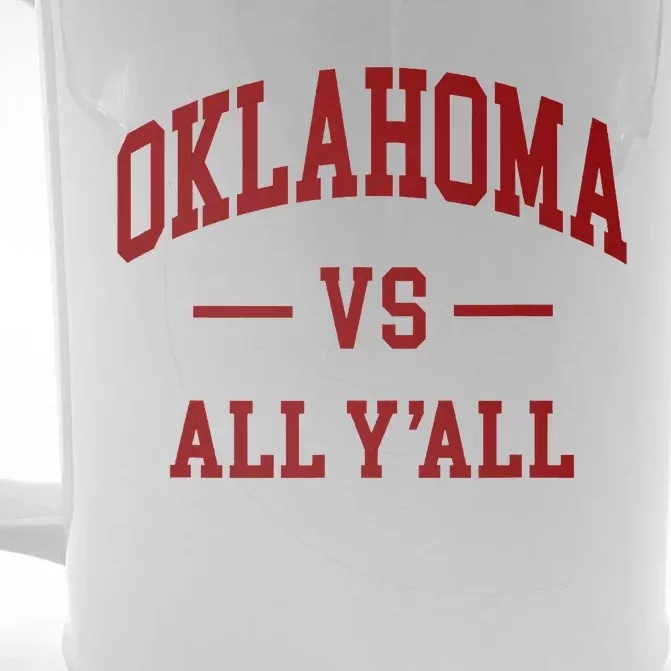 Oklahoma Vs All YAll Throwback Design Classic Front & Back Beer Stein