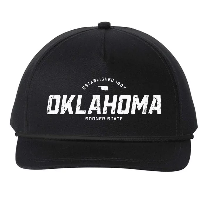 Oklahoma Vintage Athletic Sports Snapback Five-Panel Rope Hat