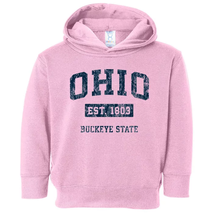 Ohio Vintage Athletic Sports Toddler Hoodie