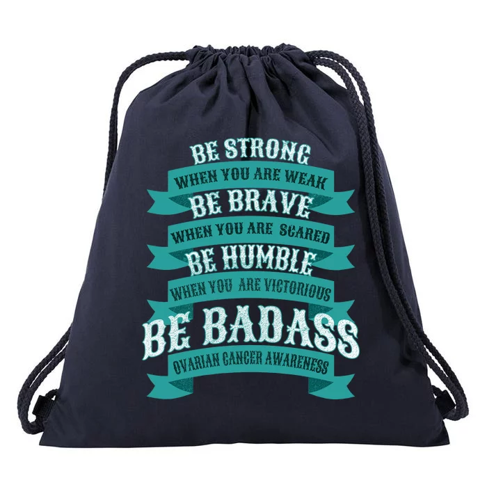 Ovarian Cancer Awareness Drawstring Bag