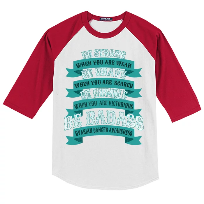 Ovarian Cancer Awareness Kids Colorblock Raglan Jersey