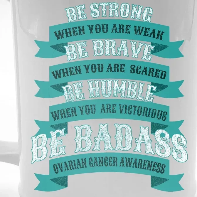 Ovarian Cancer Awareness Front & Back Beer Stein