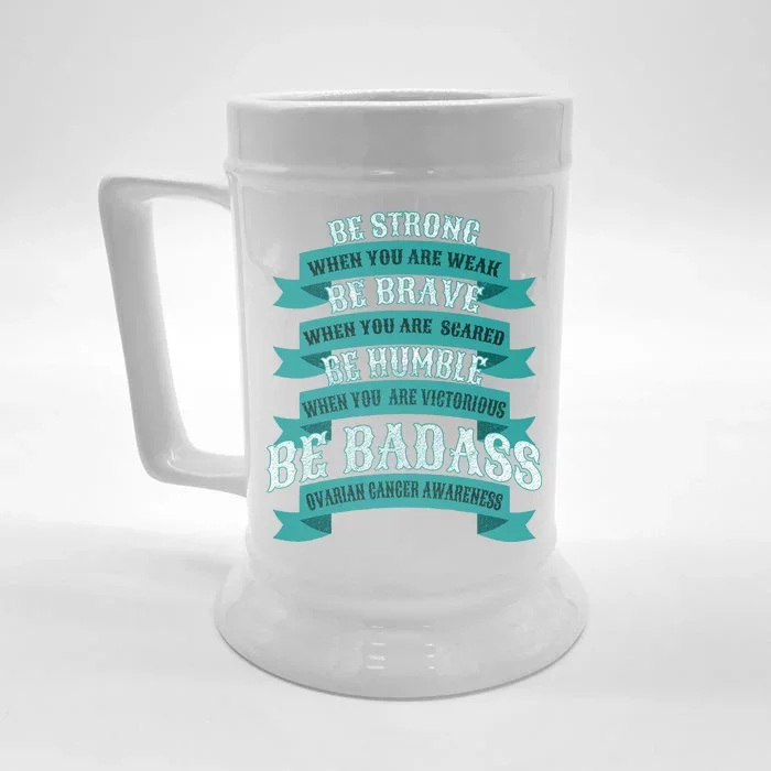 Ovarian Cancer Awareness Front & Back Beer Stein