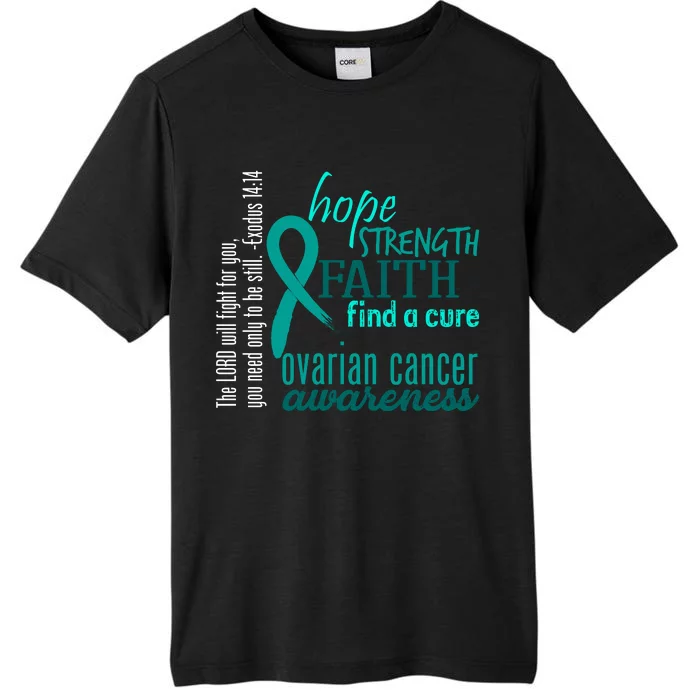 Ovarian Cancer Awareness Hope Faith Love ChromaSoft Performance T-Shirt