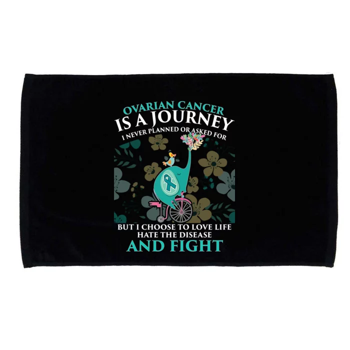 Ovarian Cancer Is A Journey Elephant Microfiber Hand Towel