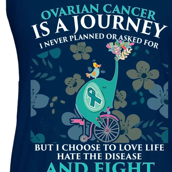 Ovarian Cancer Is A Journey Elephant Ladies Essential Flowy Tank