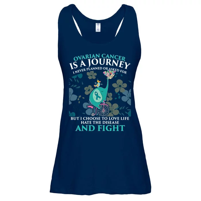 Ovarian Cancer Is A Journey Elephant Ladies Essential Flowy Tank