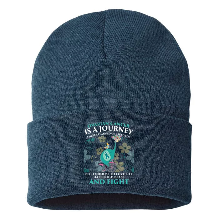 Ovarian Cancer Is A Journey Elephant Sustainable Knit Beanie