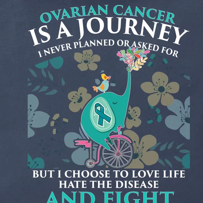 Ovarian Cancer Is A Journey Elephant Zip Tote Bag