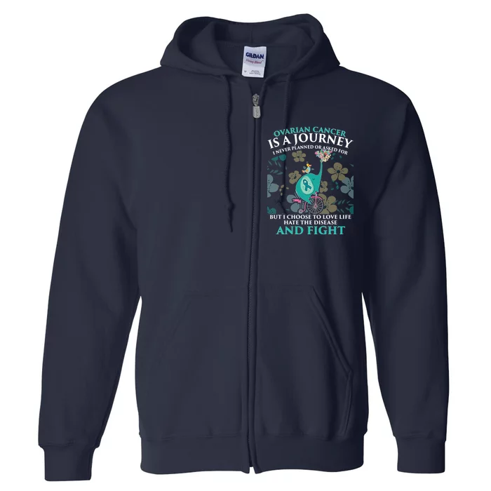 Ovarian Cancer Is A Journey Elephant Full Zip Hoodie