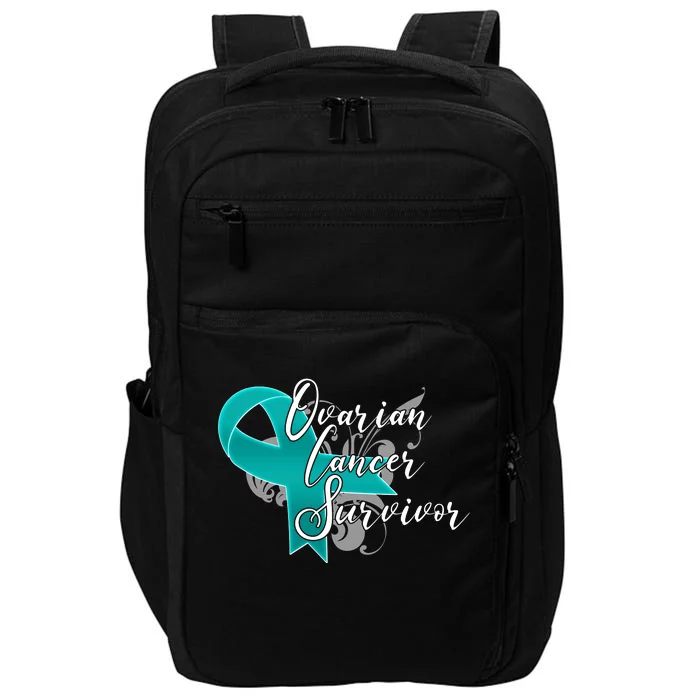 Ovarian Cancer Survivor Awareness Ribbon Impact Tech Backpack