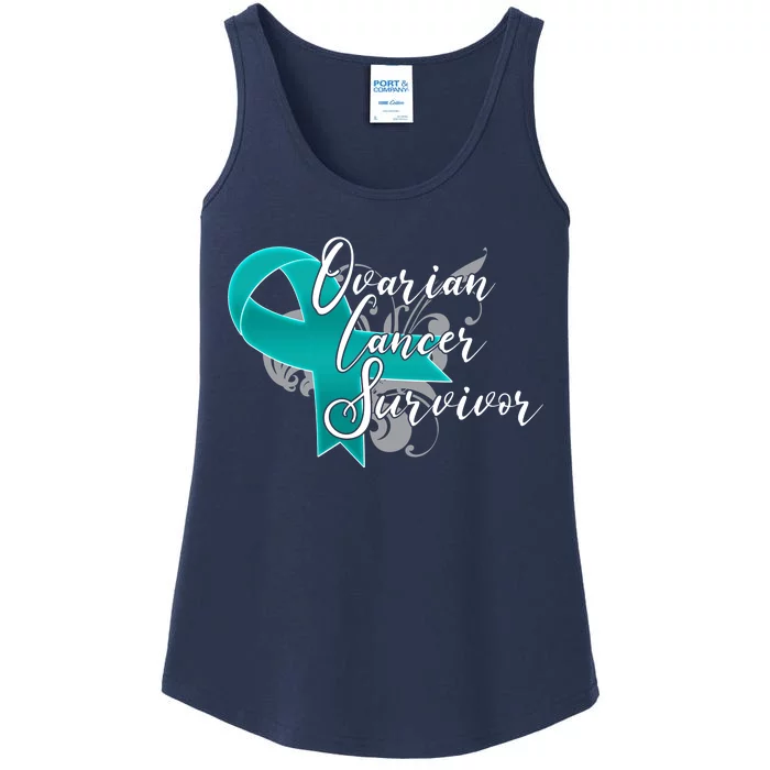 Ovarian Cancer Survivor Awareness Ribbon Ladies Essential Tank