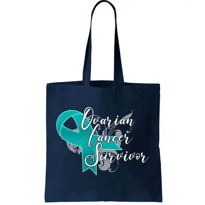 Ovarian Cancer Survivor Awareness Ribbon Tote Bag