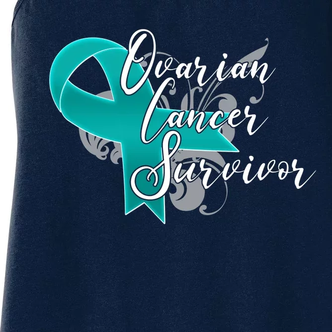 Ovarian Cancer Survivor Awareness Ribbon Women's Racerback Tank