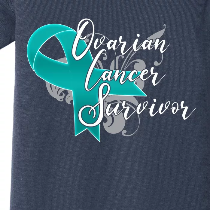 Ovarian Cancer Survivor Awareness Ribbon Baby Bodysuit