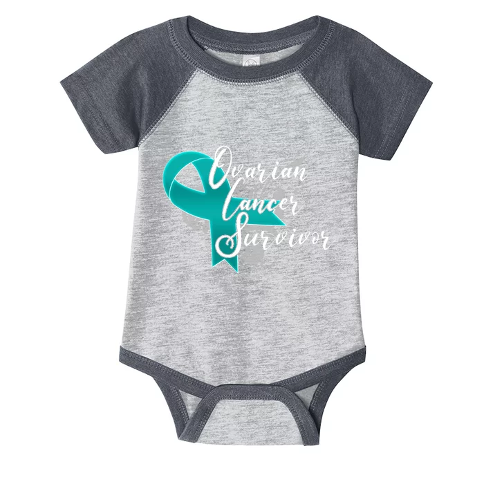 Ovarian Cancer Survivor Awareness Ribbon Infant Baby Jersey Bodysuit