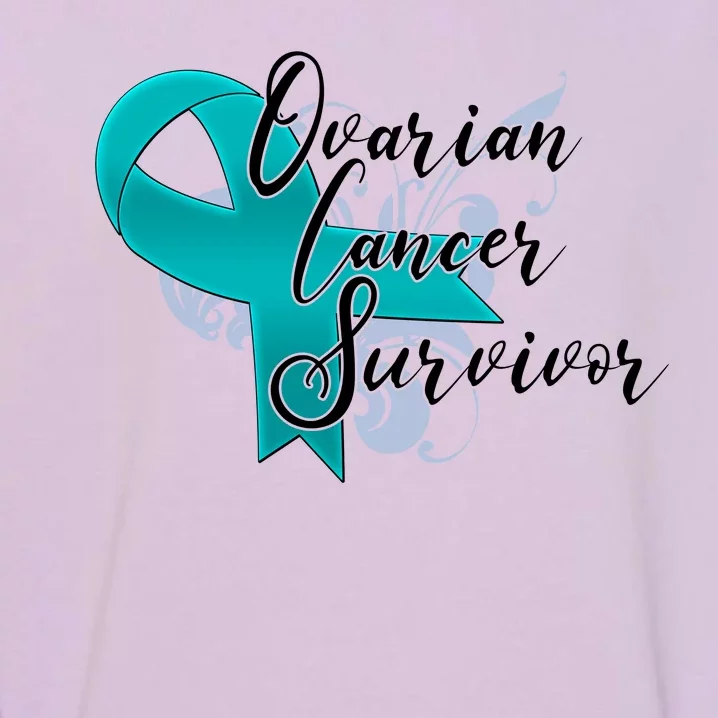 Ovarian Cancer Survivor Awareness Ribbon Garment-Dyed Sweatshirt