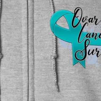 Ovarian Cancer Survivor Awareness Ribbon Full Zip Hoodie