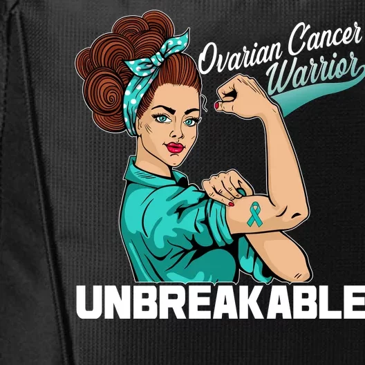 Ovarian Cancer Warrior Unbreakable City Backpack