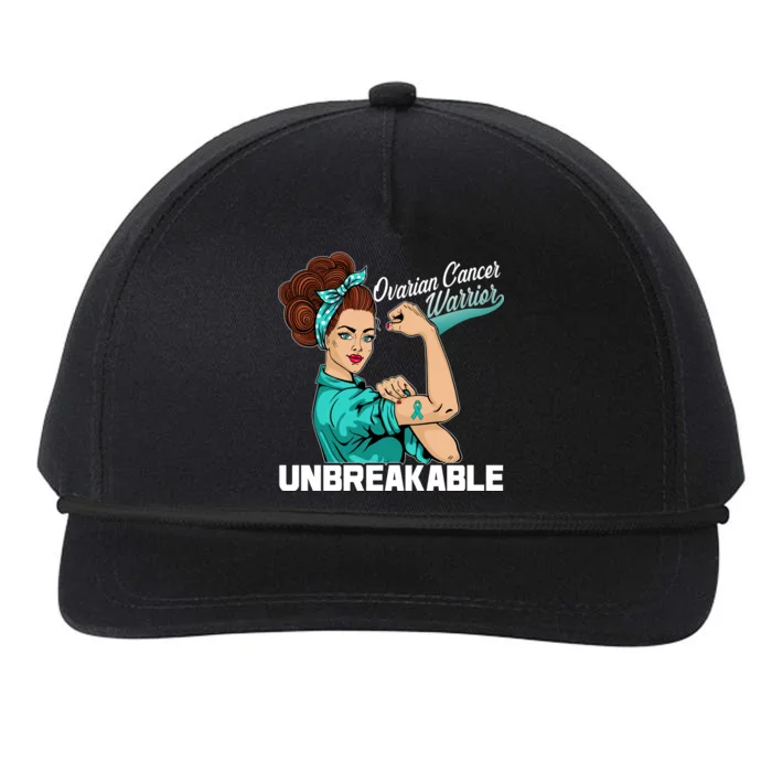 Ovarian Cancer Warrior Unbreakable Snapback Five-Panel Rope Hat