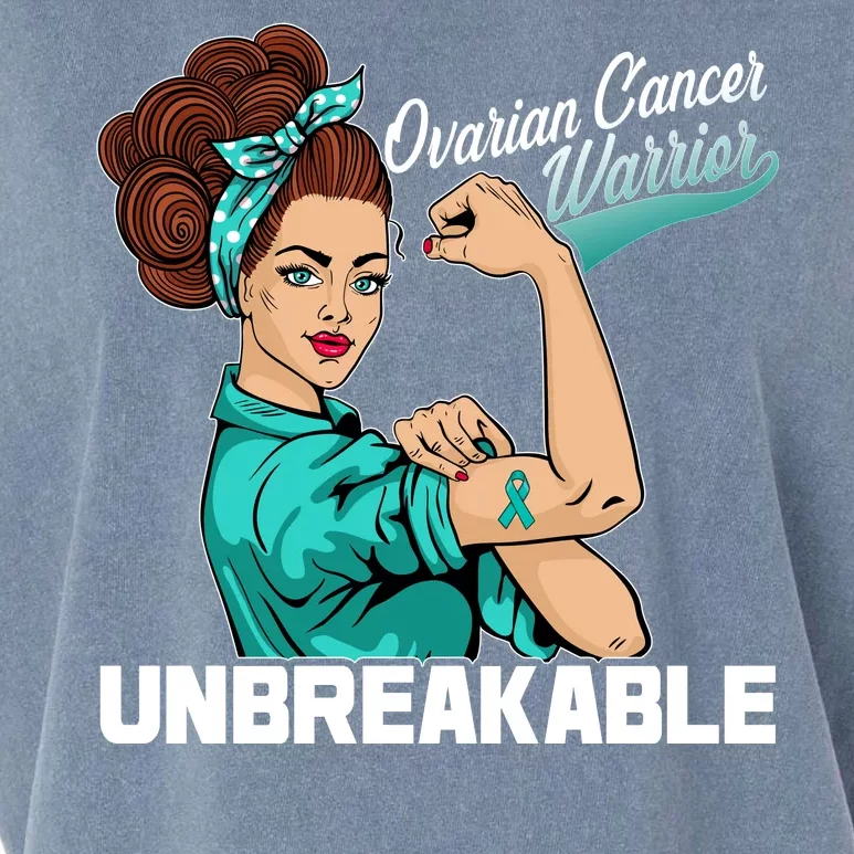 Ovarian Cancer Warrior Unbreakable Garment-Dyed Women's Muscle Tee