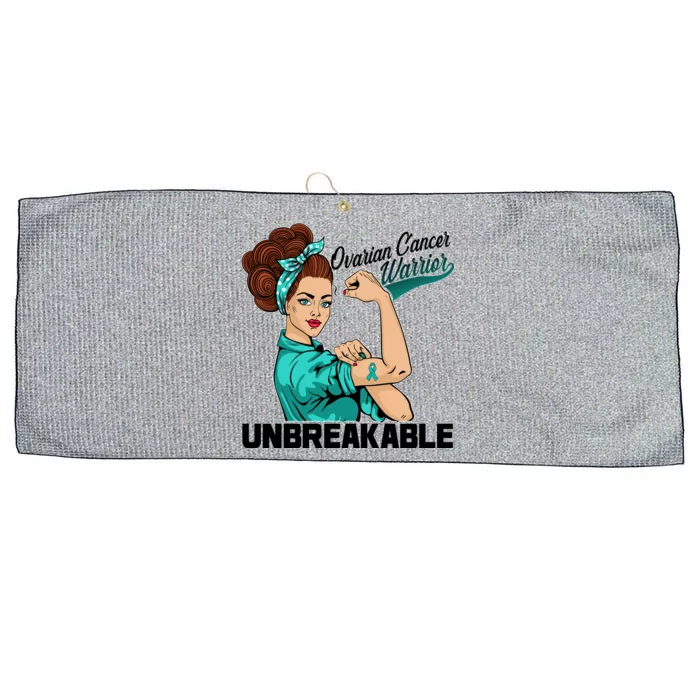 Ovarian Cancer Warrior Unbreakable Large Microfiber Waffle Golf Towel