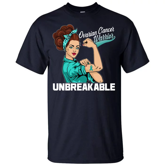 Ovarian Cancer Warrior Unbreakable Tall T-Shirt