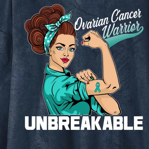 Ovarian Cancer Warrior Unbreakable Hooded Wearable Blanket