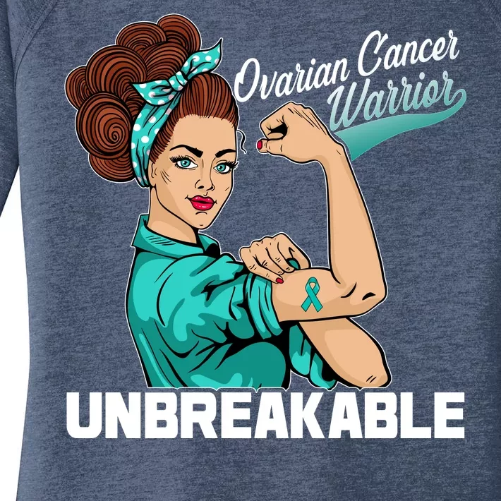 Ovarian Cancer Warrior Unbreakable Women's Perfect Tri Tunic Long Sleeve Shirt