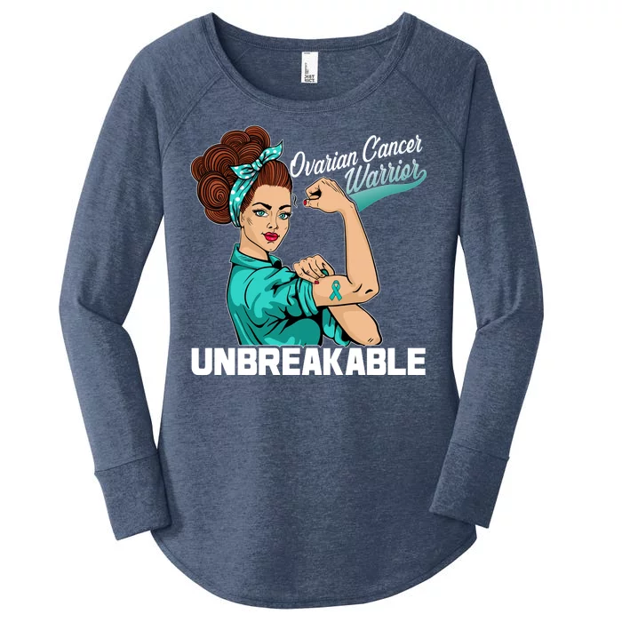 Ovarian Cancer Warrior Unbreakable Women's Perfect Tri Tunic Long Sleeve Shirt