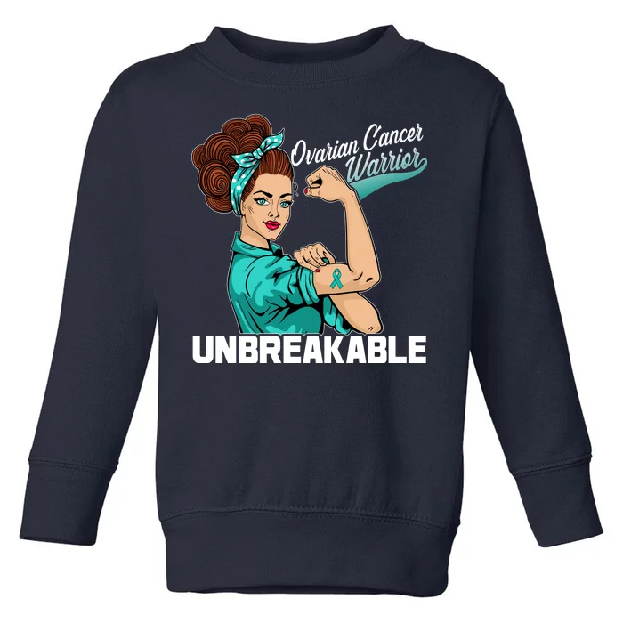 Ovarian Cancer Warrior Unbreakable Toddler Sweatshirt