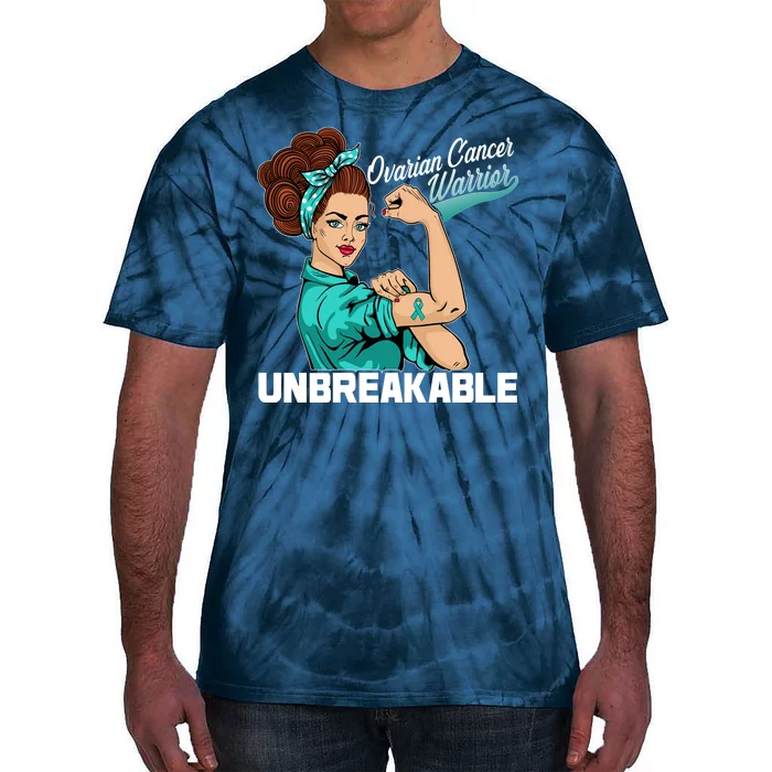 Ovarian Cancer Warrior Unbreakable Tie-Dye T-Shirt