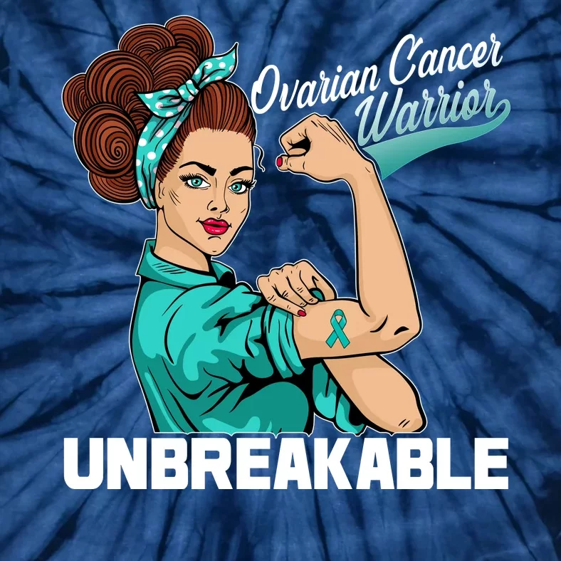 Ovarian Cancer Warrior Unbreakable Tie-Dye T-Shirt