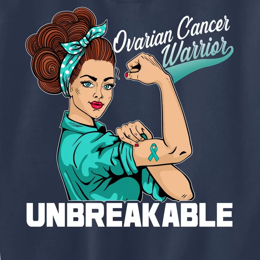 Ovarian Cancer Warrior Unbreakable Kids Sweatshirt