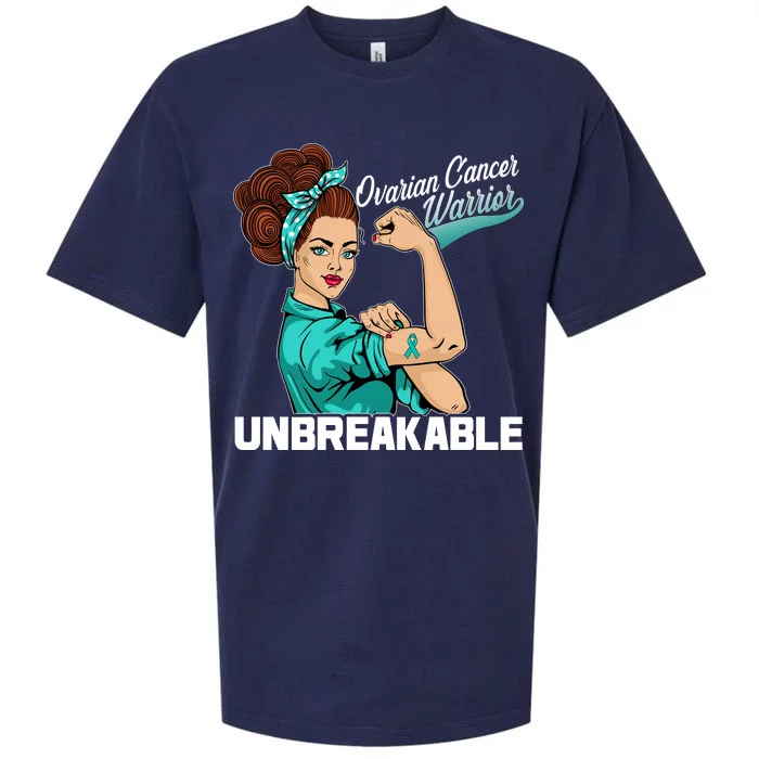 Ovarian Cancer Warrior Unbreakable Sueded Cloud Jersey T-Shirt