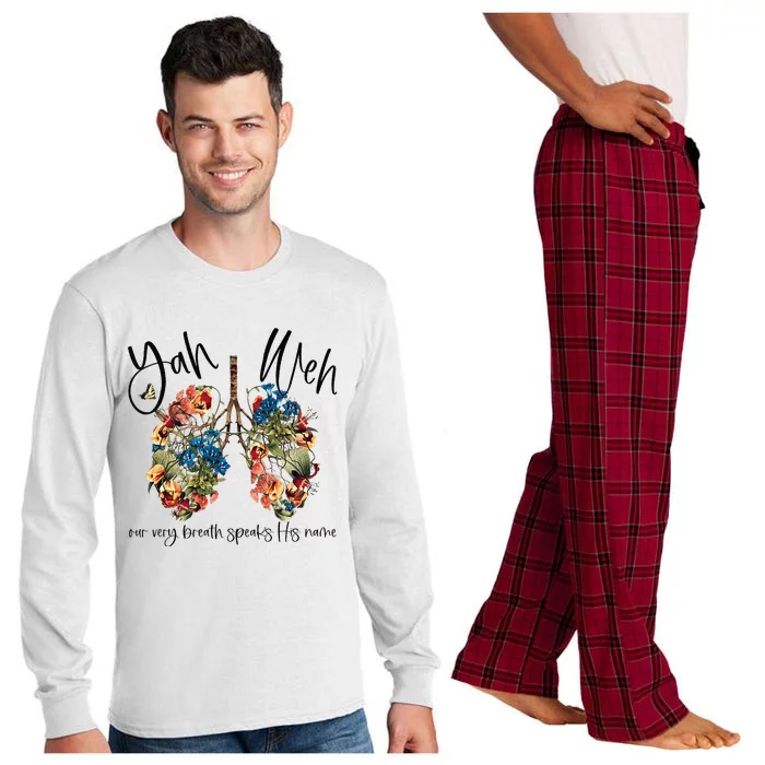 Our Very Breath Speaks His Name YHWH Christian Religious Long Sleeve Pajama Set