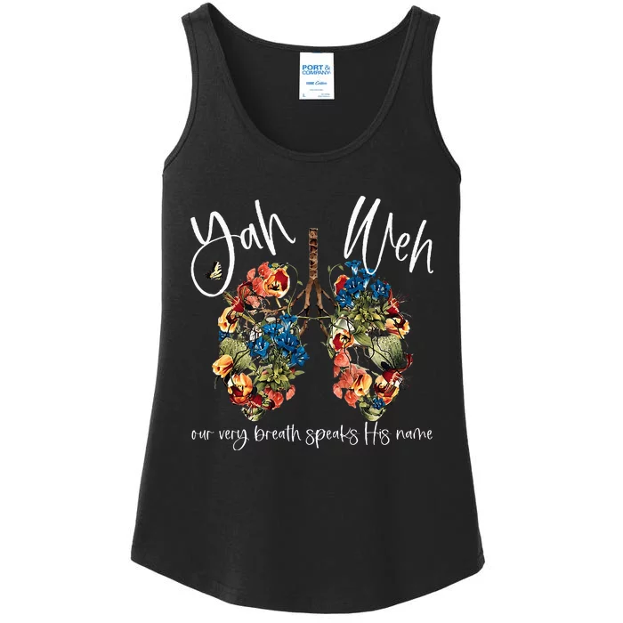 Our Very Breath Speaks His Name Yhwh Christian Religious Ladies Essential Tank