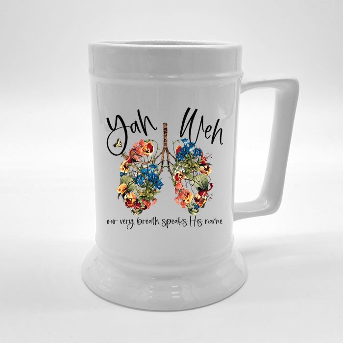 Our Very Breath Speaks His Name YHWH easter Front & Back Beer Stein