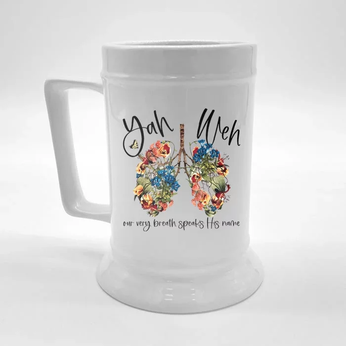 Our Very Breath Speaks His Name YHWH easter Front & Back Beer Stein