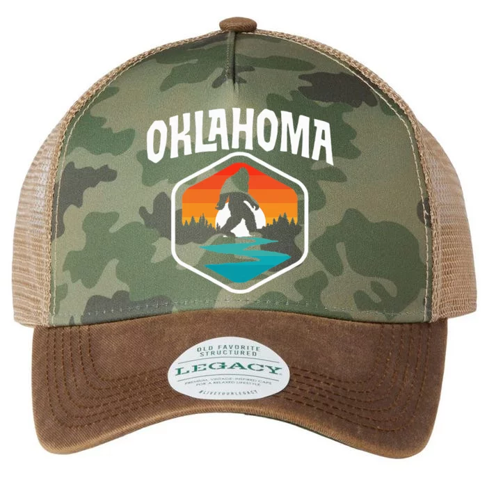 Oklahoma Vintage Bigfoot Outdoor & State Pride Nature Legacy Tie Dye Trucker Hat