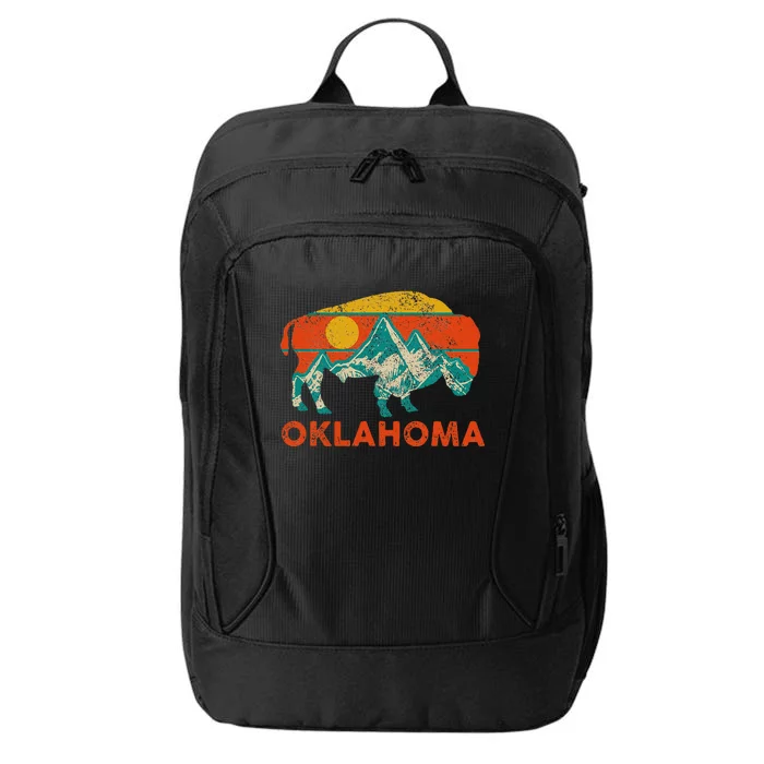 Oklahoma Vintage Bison Buffalo National Park America Souvenir City Backpack