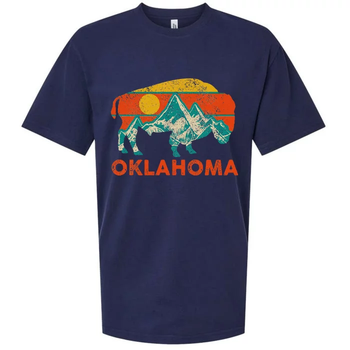 Oklahoma Vintage Bison Buffalo National Park America Souvenir Sueded Cloud Jersey T-Shirt