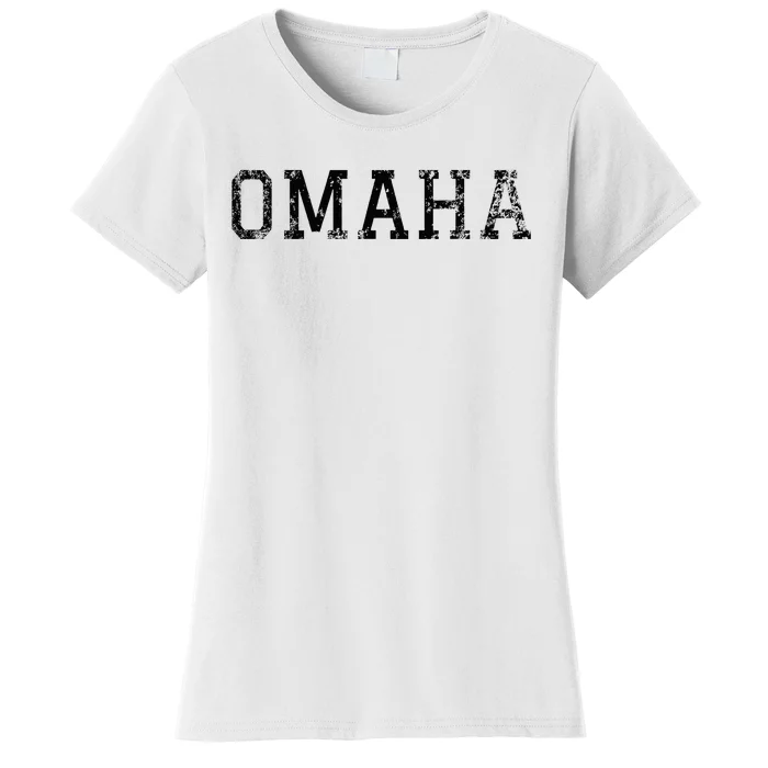 Omaha Vintage Black Text Women's T-Shirt