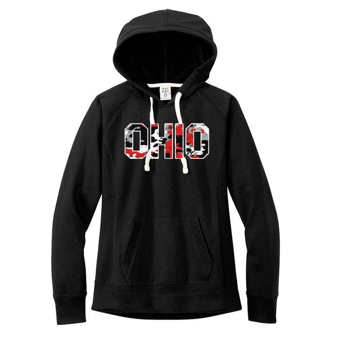 Ohio Vintage Camouflage Women's Fleece Hoodie