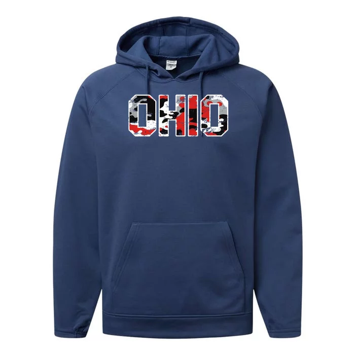 Ohio Vintage Camouflage Performance Fleece Hoodie