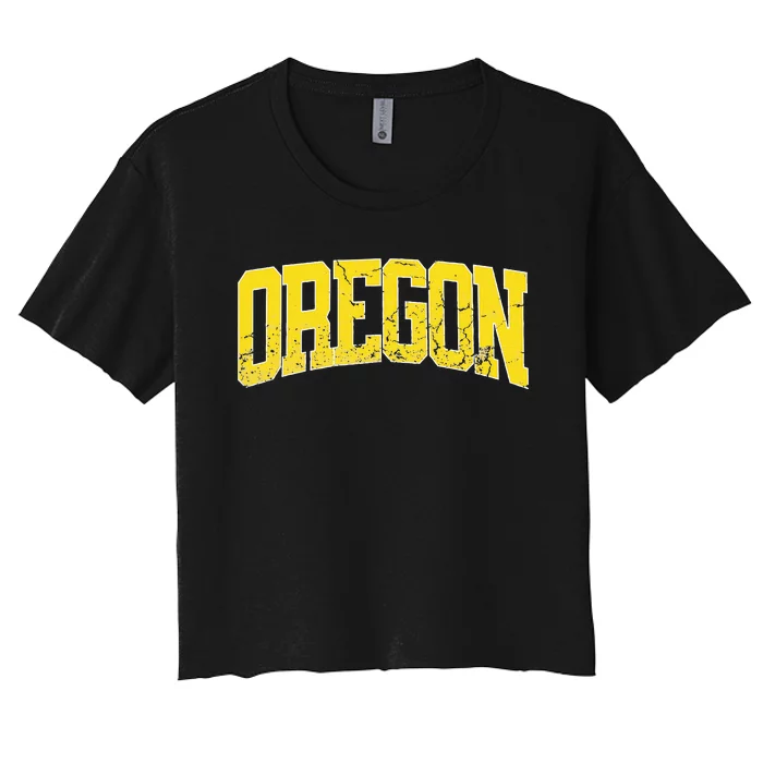 Oregon Vintage City Women's Crop Top Tee