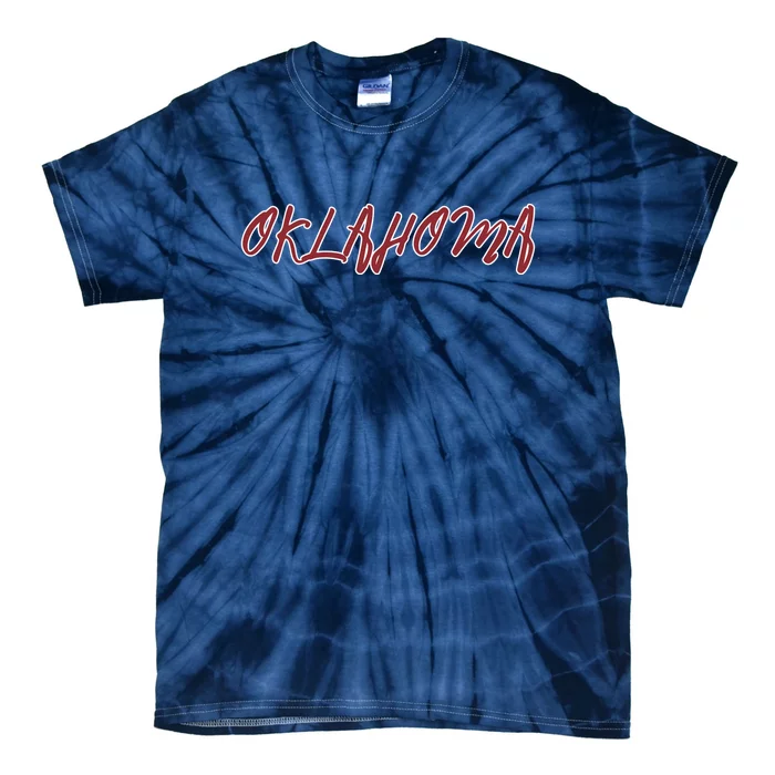 Oklahoma Vintage Cursive College Tie-Dye T-Shirt