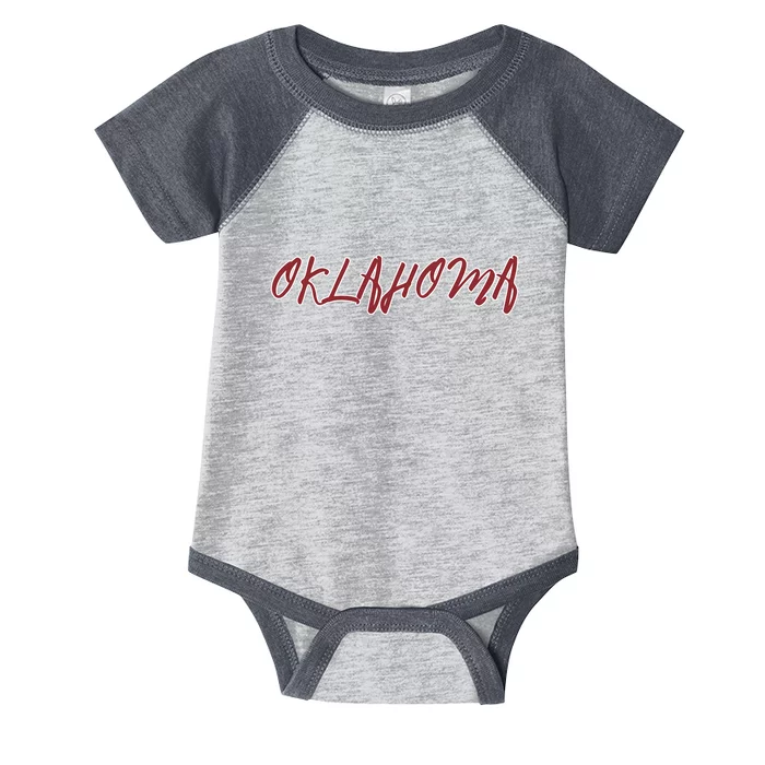 Oklahoma Vintage Cursive College Infant Baby Jersey Bodysuit