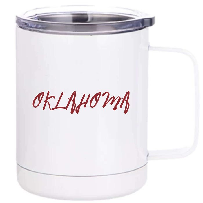 Oklahoma Vintage Cursive College Front & Back 12oz Stainless Steel Tumbler Cup